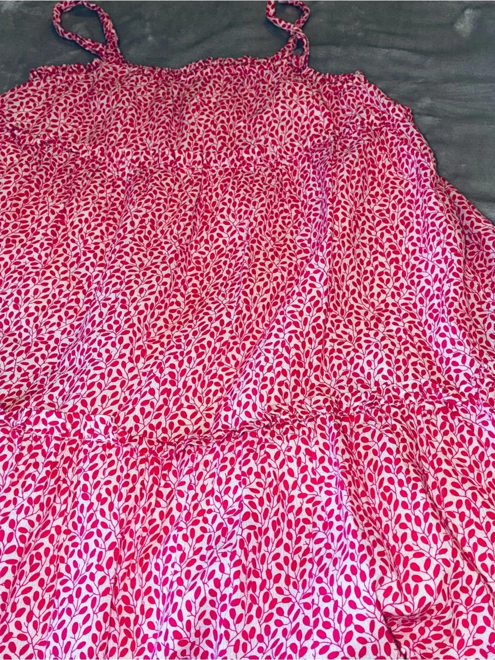 MINI BODEN  Pink White  Printed Tiered Sundress Pink Flowy Girls Size 8-9Y